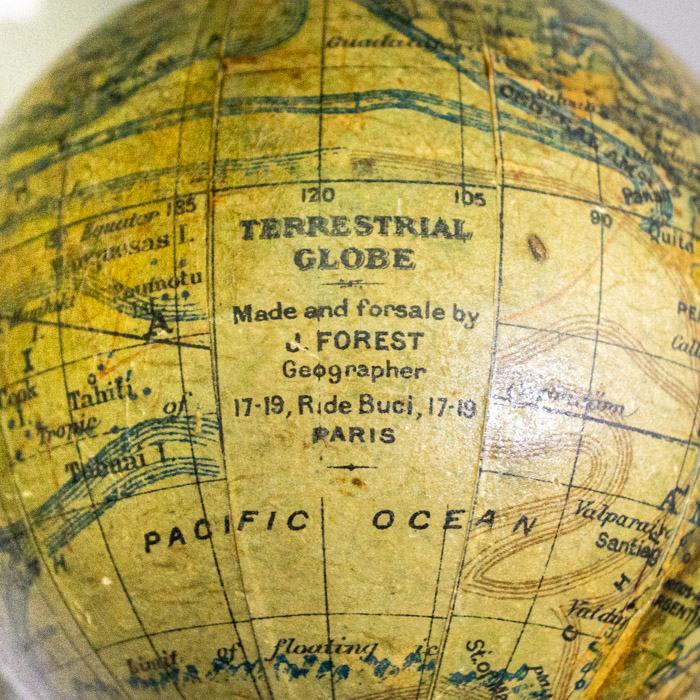 J. Forest 3-Inch Terrestrial Globe Cigarette Lighter, detail