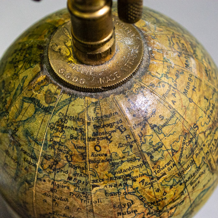 J. Forest 3-Inch Terrestrial Globe Cigarette Lighter, detail