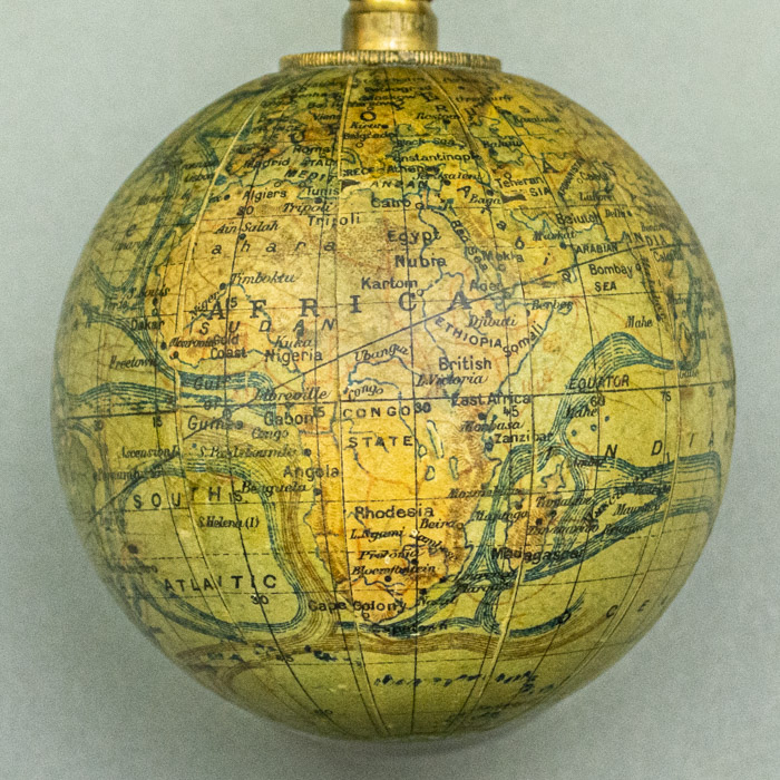 J. Forest 3-Inch Terrestrial Globe Cigarette Lighter, detail