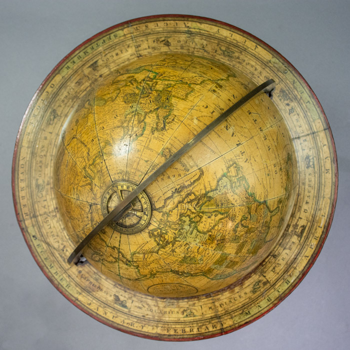 H.B. Nims & Co. 12-Inch Terrestrial Table Globe, detail