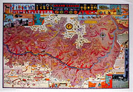 Jo Mora Grand Canyon map