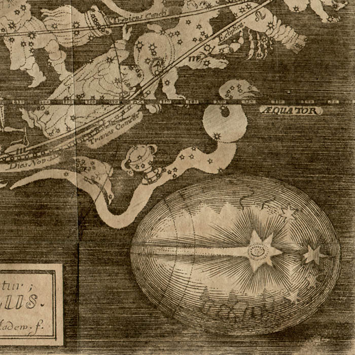 Celestial Print, The Great Comet of 1680, detail