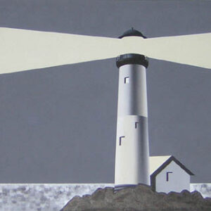 Art Deco Painting of a Lighthouse