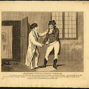 Morning Visit to A Young Templar, Satirical Masonic Print
