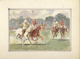 Watercolors of Polo Players