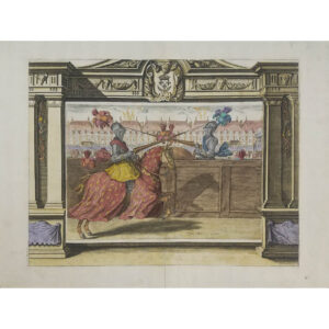 Jousting Print from Le Manège Royal - L'Instruction du Roy, en L'Exercice de Monter a Cheval, Fig. 46, Part 3