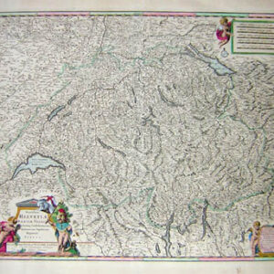 Map, Switzerland, Visscher's Exactissima Helvetiae