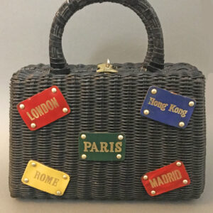 Textiles & Clothing, Handbag, Traveler's Labels, Retro, c. 1960s