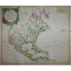 Vaugondy North America map, Amerique Septentrionale