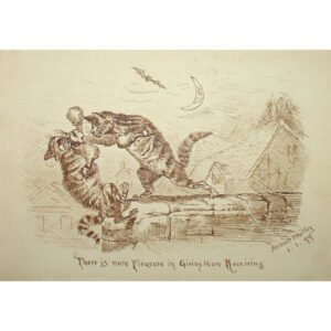 Cat cartoon titled There is more Pleasure in Giving than Receiving