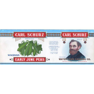Carl Schurz Early June Peas label design