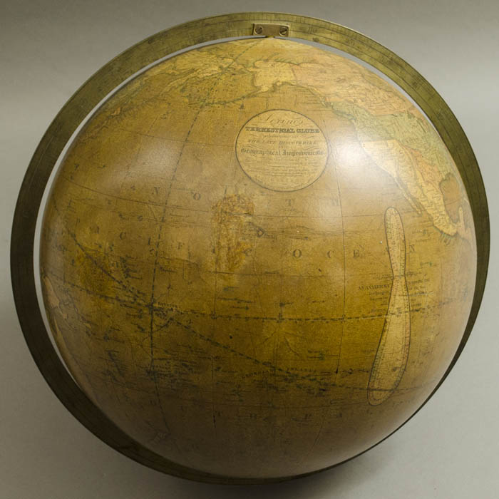 Josiah Loring 12-Inch Terrestrial Globe, Pacific Ocean