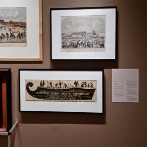 Print from George Glazer Gallery in the exhibition 'New York on Ice: Skating in the City'