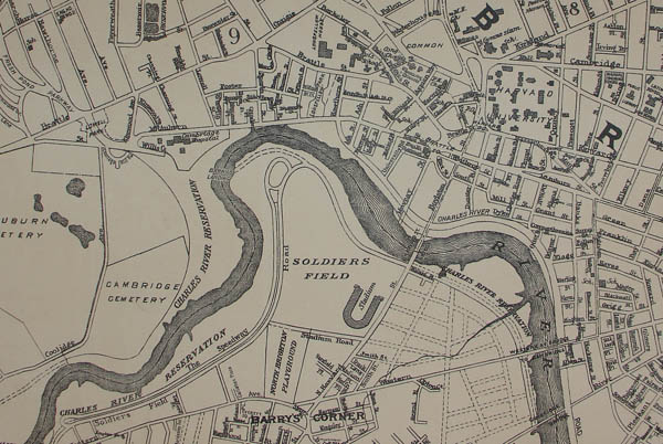 Map of Boston, detail