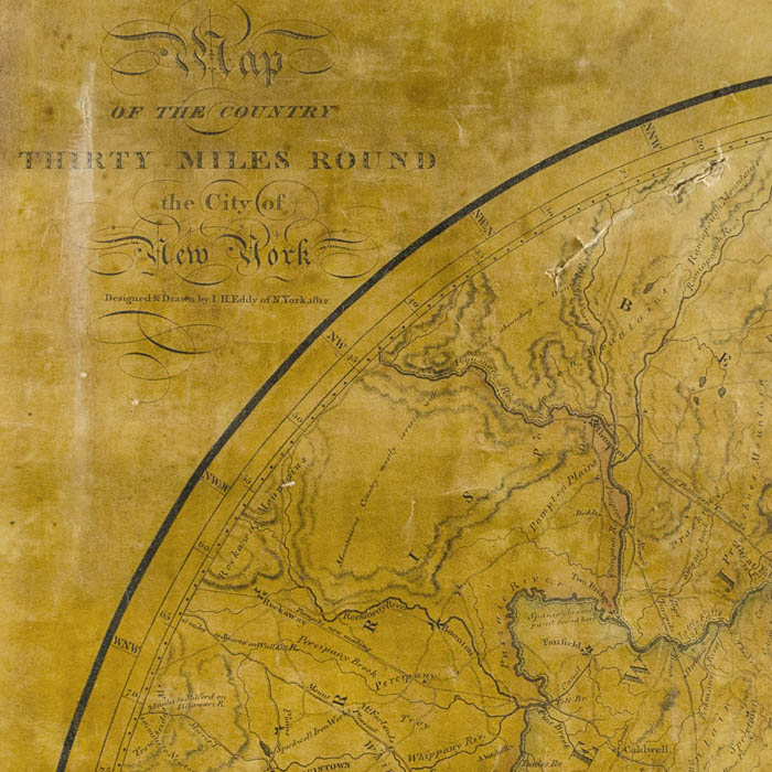 Map of the Country Thirty Miles Round the City of New York, detail