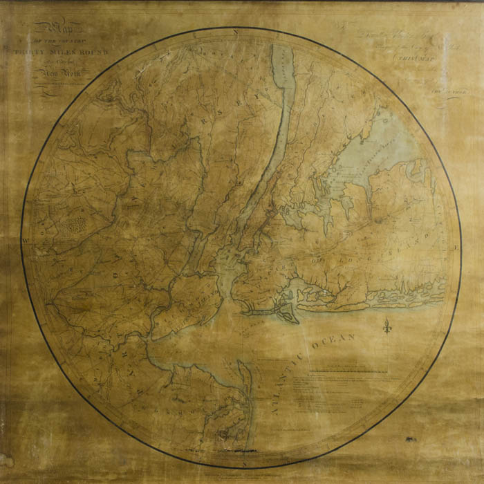 Map of the Country Thirty Miles Round the City of New York, detail