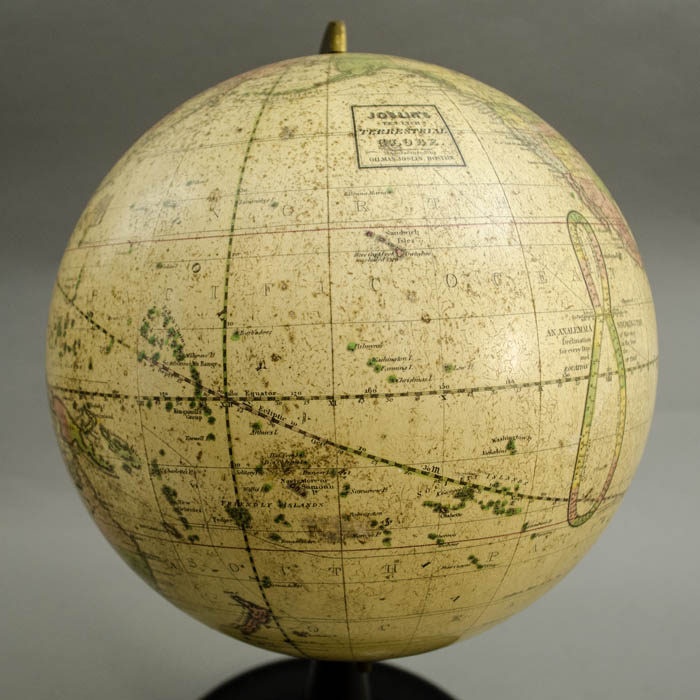 Gilman Joslin 10-Inch Terrestrial Table Globe, detail