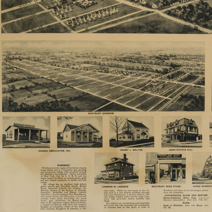 Aero-View of Westbury, Long Island, New York 1927, detail
