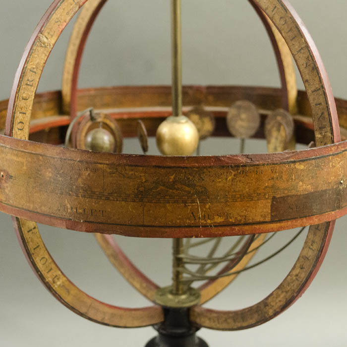 Pasteboard French Armillary Orrery, detail