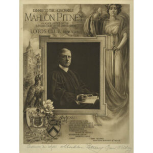 Mahlon Pitney, Lotos Club Illustrated Dinner Menu