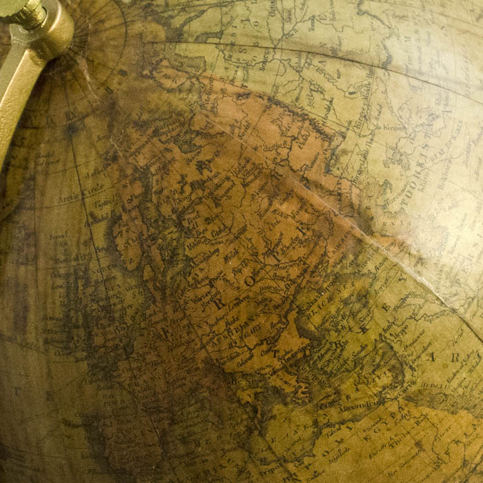 Masonic 10-Inch Terrestrial Table Globe, detail