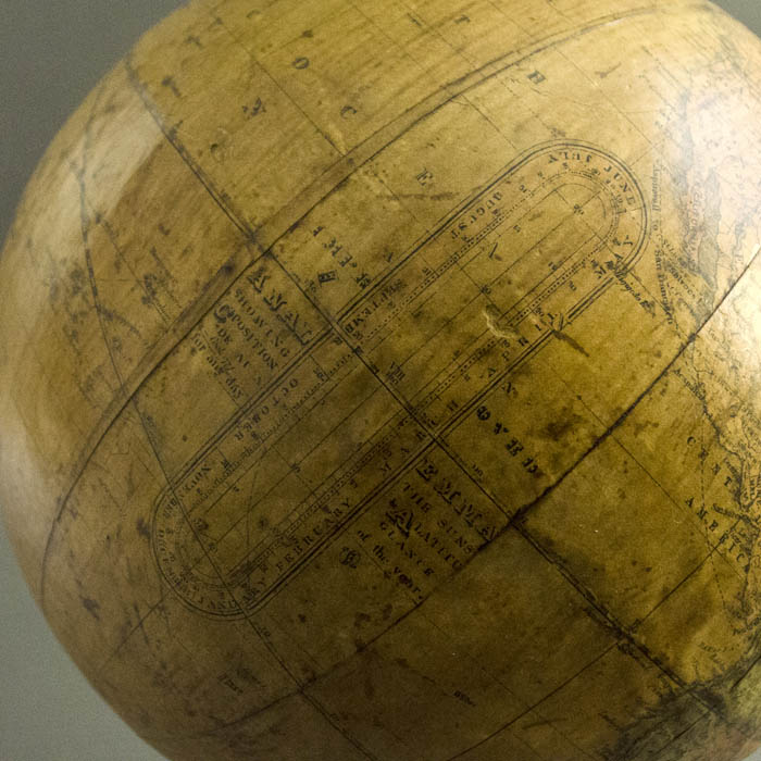 Masonic 10-Inch Terrestrial Table Globe, detail