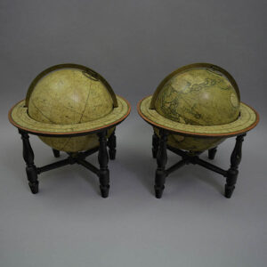 Mathew Carey/ J.W. Cary Pair of 9-Inch Terrestrial and Celestial Table Globes