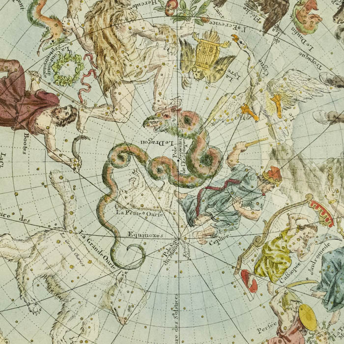 Planisphere Celeste Septentrional Par Mons'r. De La Hire, detail