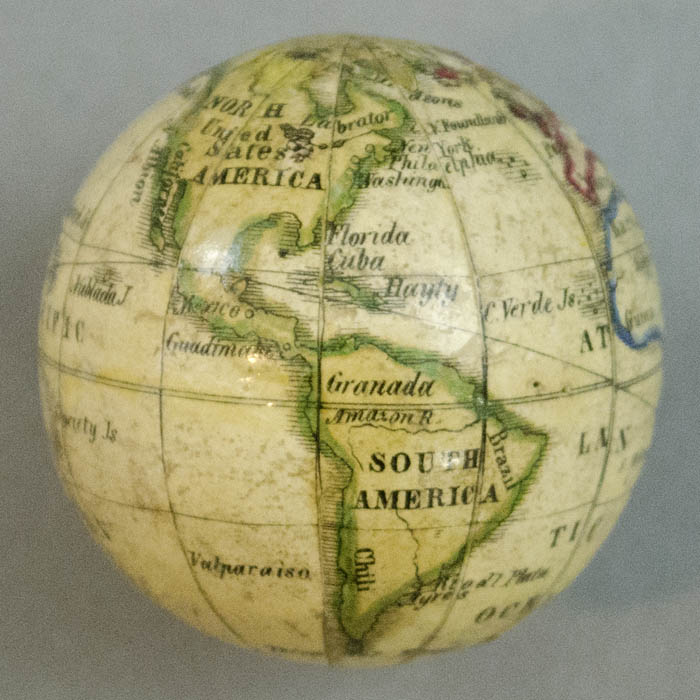 Bauer (attributed to) The Earth and Its Inhabitants, globe detail
