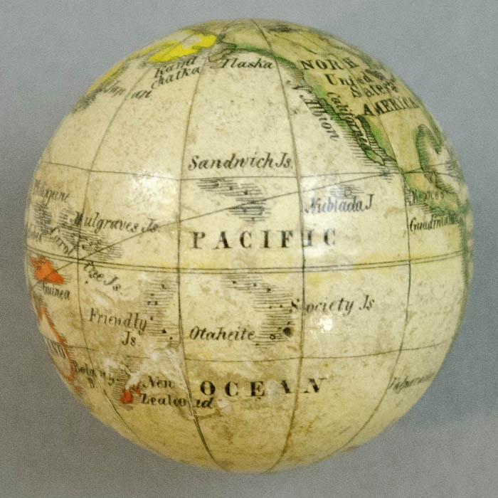 Bauer (attributed to) The Earth and Its Inhabitants, globe detail