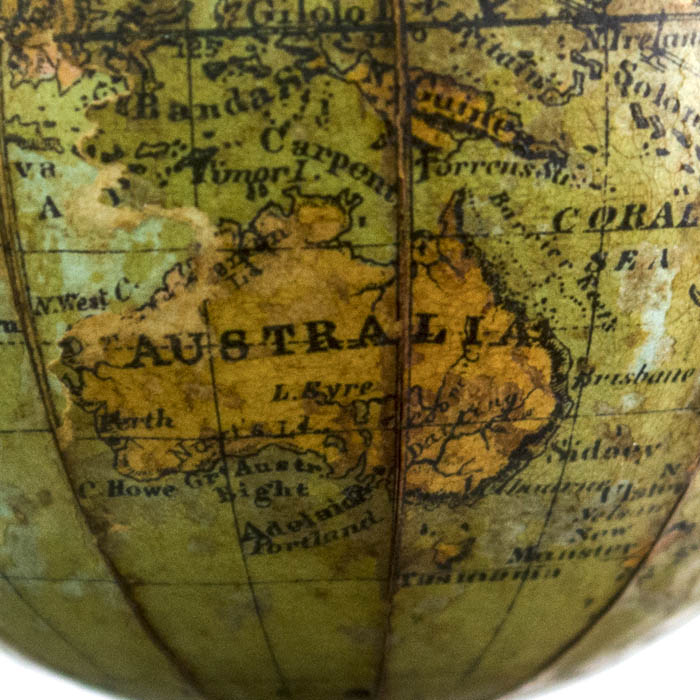 Joseph Schedler 3-Inch Terrestrial Paperweight Globe, detail