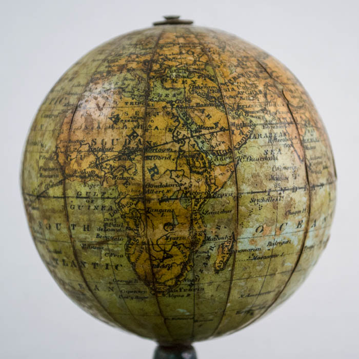 Joseph Schedler 3-Inch Terrestrial Paperweight Globe, detail