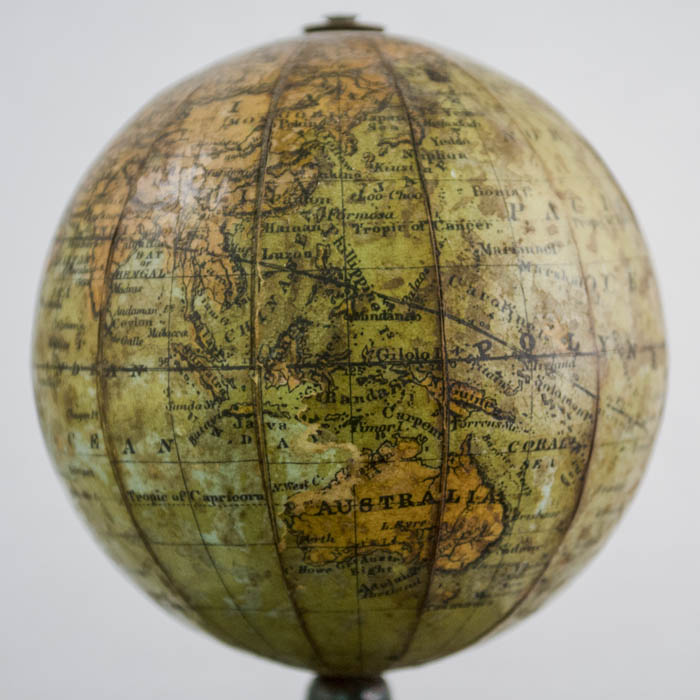 Joseph Schedler 3-Inch Terrestrial Paperweight Globe, detail