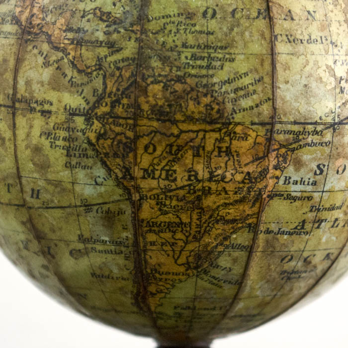 Joseph Schedler 3-Inch Terrestrial Paperweight Globe, detail