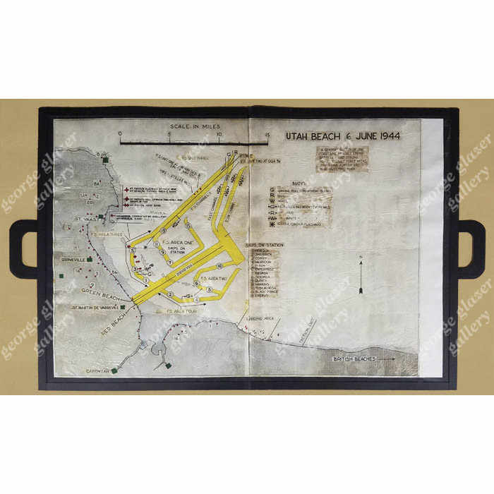 Utah Beach 6 June 1944 Landing Map, in portfolio