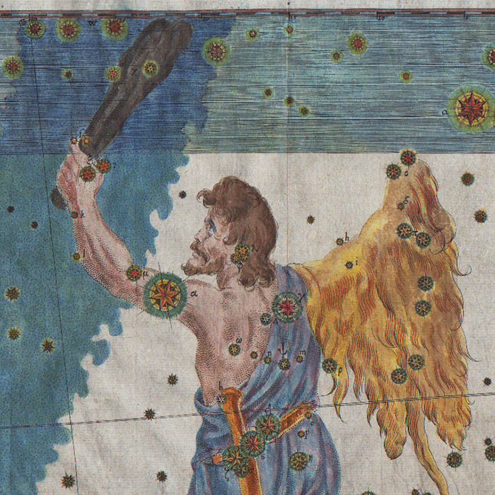 Johann Bayer, Orion Constellation from Uranometria, detail
