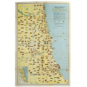 Chicago Motor Coach Pictorial Map of Chicago