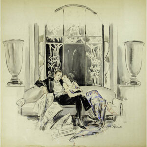 May Wilson Preston, [Lounging Couple after a Party]