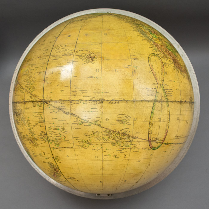 Gilman Joslin 16-Inch Terrestrial Tripod Floor Globe, detail