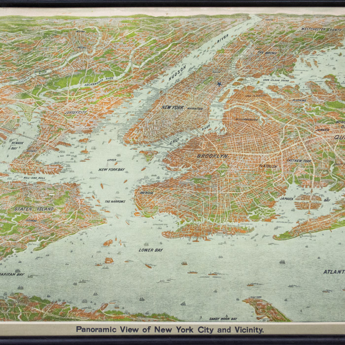 Panoramic View of New York City and Vicinity, detail