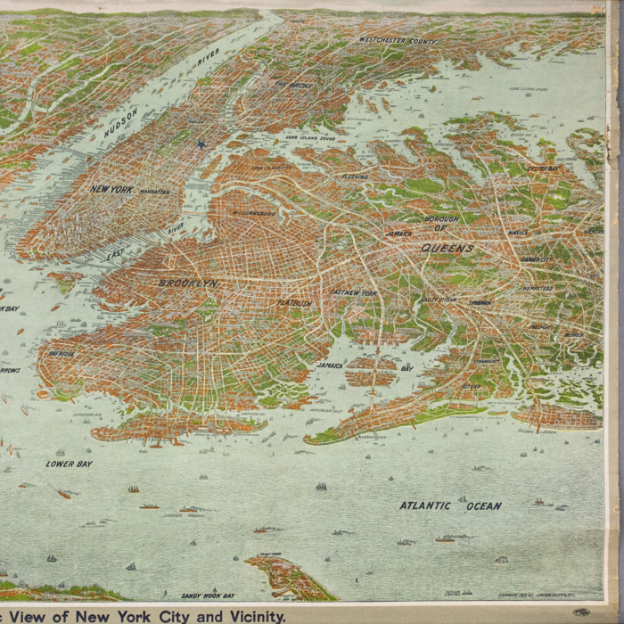 Panoramic View of New York City and Vicinity, detail
