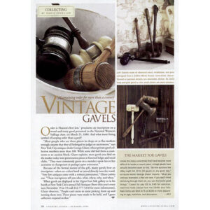 Country Living magazine Vintage Gavels article, 2000