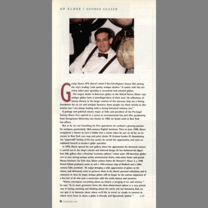 Tuftonia, "Up Close: George Glazer"