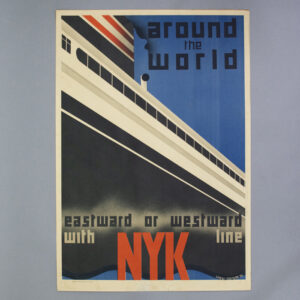 NYK Around the World 1934 Ship Poster