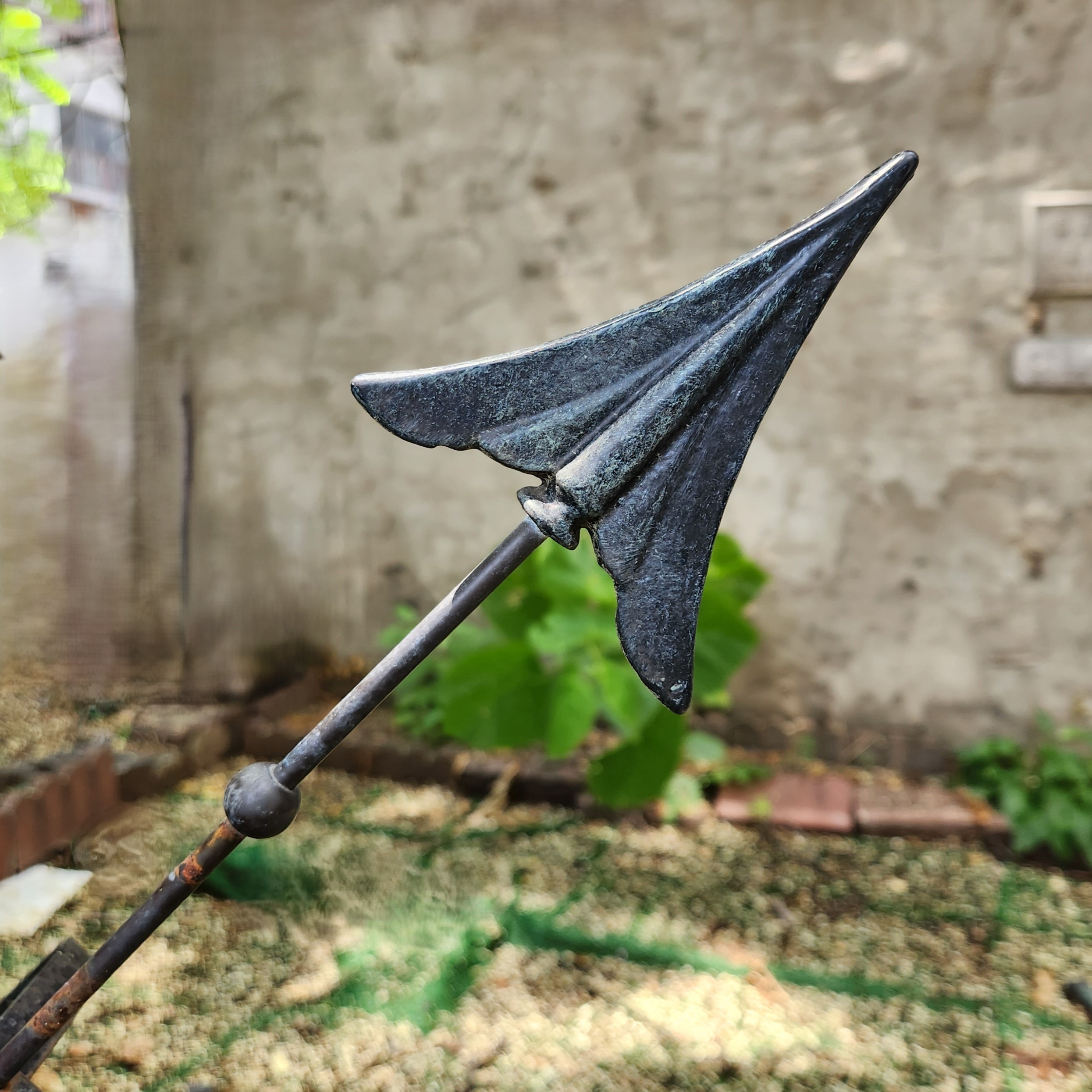 Seahorse Armillary Sundial, arrow detail
